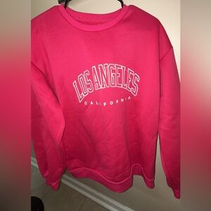 Hot Pink Oversized Los Angeles Sweatshirt